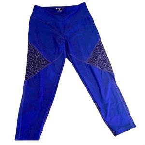 BALLY Fitness Blue Leggings Running yoga Excersize size M